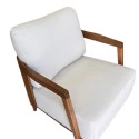 POLTRONA LISSONE - MADEIRA IMBUIA - ASSENTO E ENCOSTO OFF WHITE - Cód.: 1827