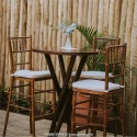 MESA NOVARA - BISTRO BAIXA - MADEIRA IMBUIA - Cód.: 2791