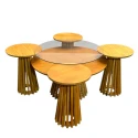 MESA ASTI - CENTRO - 5 MÓDULOS - COM VIDRO 0,80Ø - Cód.: 3125