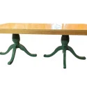 MESA ALBA - TAMPO MADEIRA MEL - BASE LACA VERDE ESCURO - Cód.: 2354
