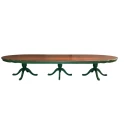 MESA CARRARA 4,5 m - BASE LACA VERDE ESCURO - TAMPO IMBUIA - Cód.: 2100