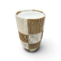 MESA BOLLATE - LATERAL - M - CORDA RETORCIDA BRANCA E BEGE - Cód.: 3361