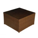 MESA FLÓRIDA - CENTRO - FIBRA SINTÉTICA - TABACO - TAMPO VIDRO - Cód.: 1001