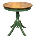 MESA MIRANO - BISTRO BAIXA - TAMPO IMBUIA - BASE LACA VERDE ESCURO - Cód.: 2505