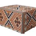 PUFF ERBA - TERRACOTA - AZUL ESCURO - CRU - Cód.: 3024