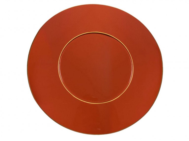SOUSPLAT - LACA - TERRACOTA - FILETE DOURADO ST Mob - Locações de mobiliário para eventos