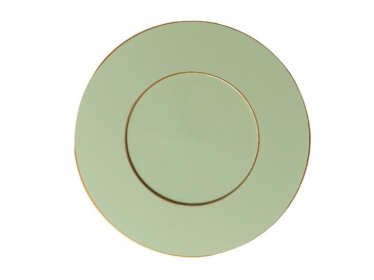 SOUSPLAT - LACA - VERDE - FILETE DOURADO ST Mob - Locações de mobiliário para eventos