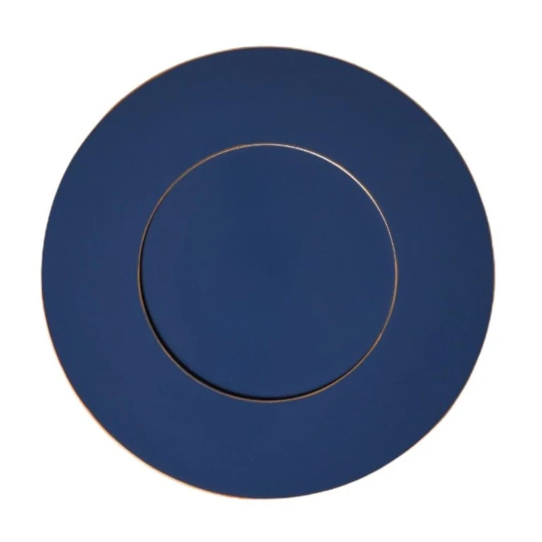 SOUSPLAT - LACA - AZUL - FILETE DOURADO ST Mob - Locações de mobiliário para eventos