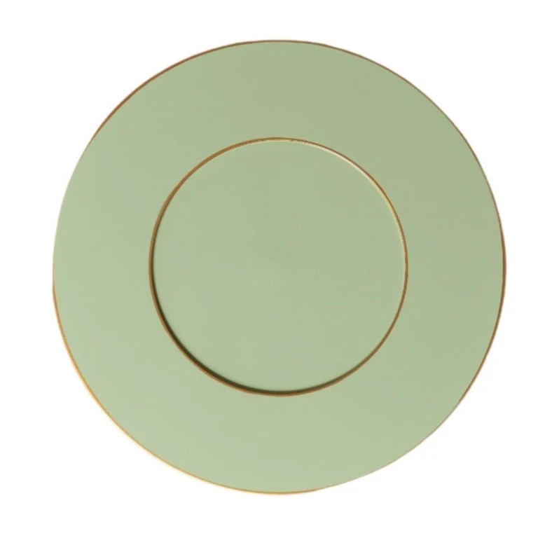 SOUSPLAT - LACA - VERDE - FILETE DOURADO ST Mob - Locações de mobiliário para eventos