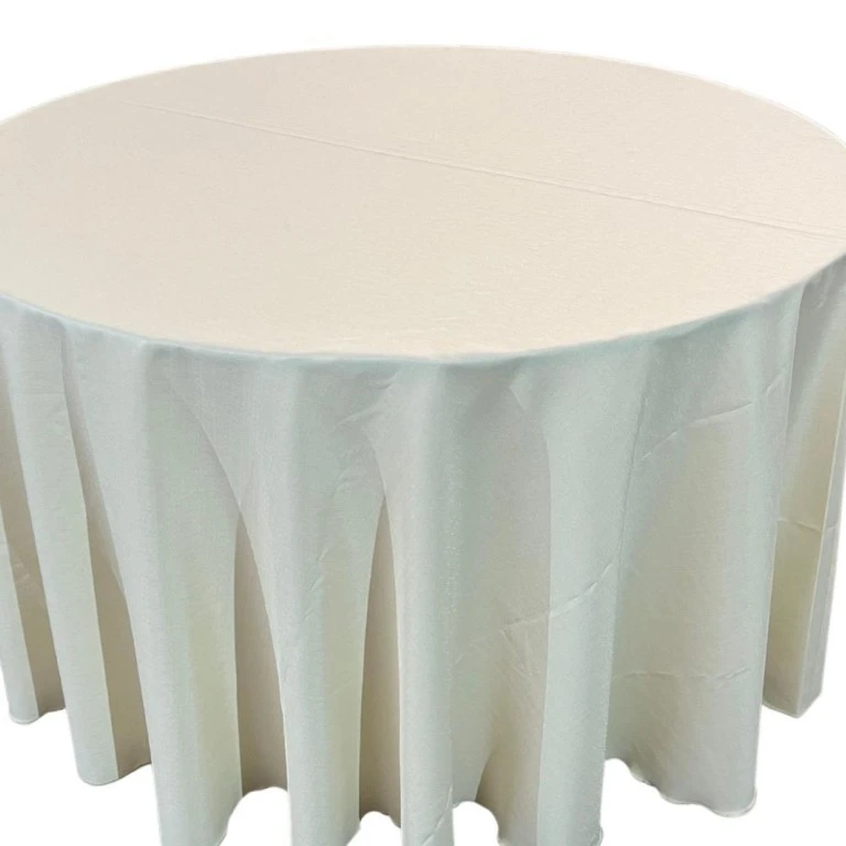 TOALHA - 3,30 Ø - CRU - ( para mesa de 1,60 de diâmetro) ST Mob - Locações de mobiliário para eventos
