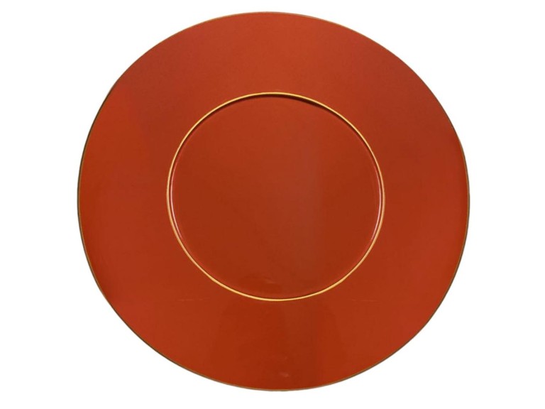 SOUSPLAT - LACA - TERRACOTA - FILETE DOURADO ST Mob - Locações de mobiliário para eventos