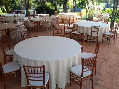 TOALHA - NA MEDIDA DE 3,30 Ø - CRU - (para mesa de 1,60 de diâmetro) - 1 - ST Mob - Locações de mobiliário para eventos
