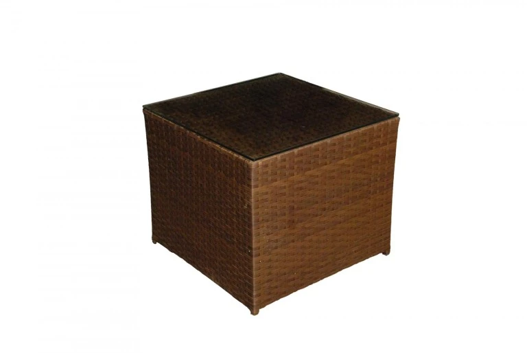 MESA FLÓRIDA - LATERAL - FIBRA SINTÉTICA TABACO ST Mob - Locações de mobiliário para eventos