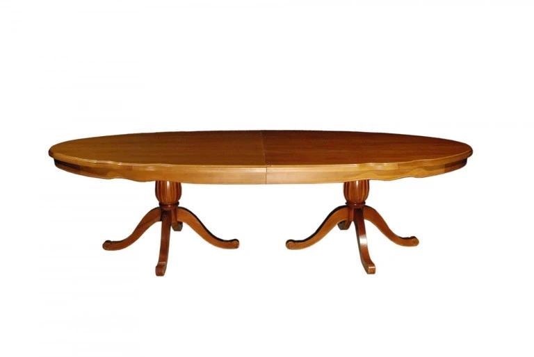 MESA FRANÇA - 3 m - OVAL - MADEIRA - IMBUIA ST Mob - Locações de mobiliário para eventos