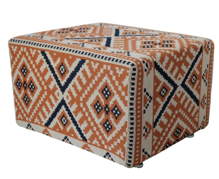 PUFF ERBA - TERRACOTA - AZUL ESCURO - CRU ST Mob - Locações de mobiliário para eventos