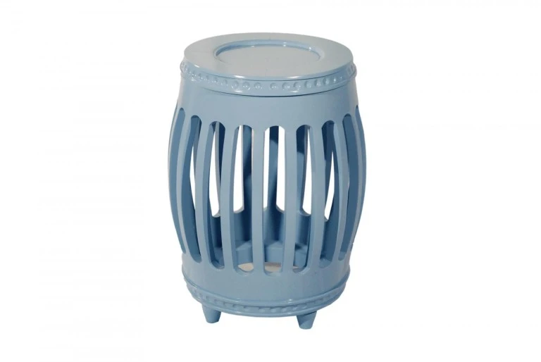GARDEN SEAT - MADEIRA - LACA AZUL CLARO ST Mob - Locações de mobiliário para eventos