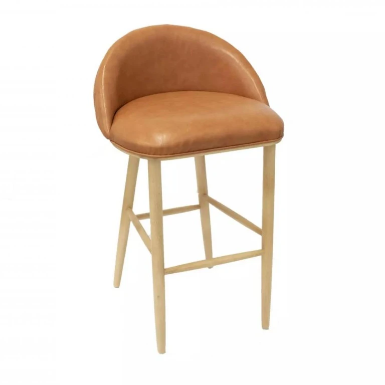 BANQUETA BISTRO SFIZIO - COURO OCRE ST Mob - Locações de mobiliário para eventos