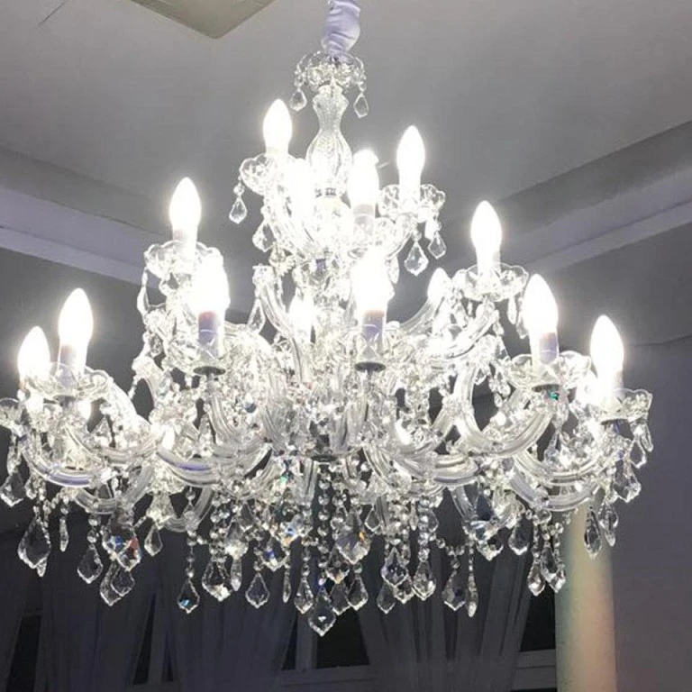 LUSTRE - IMOLA - CRISTAL - 21 LÂMPADAS  - 110/220v ST Mob - Locações de mobiliário para eventos