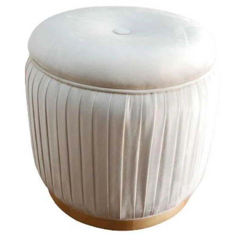 PUFF VÊNETO - OFF WHITE - 0,50 DIAM. 0,50ALT. ST Mob - Locações de mobiliário para eventos