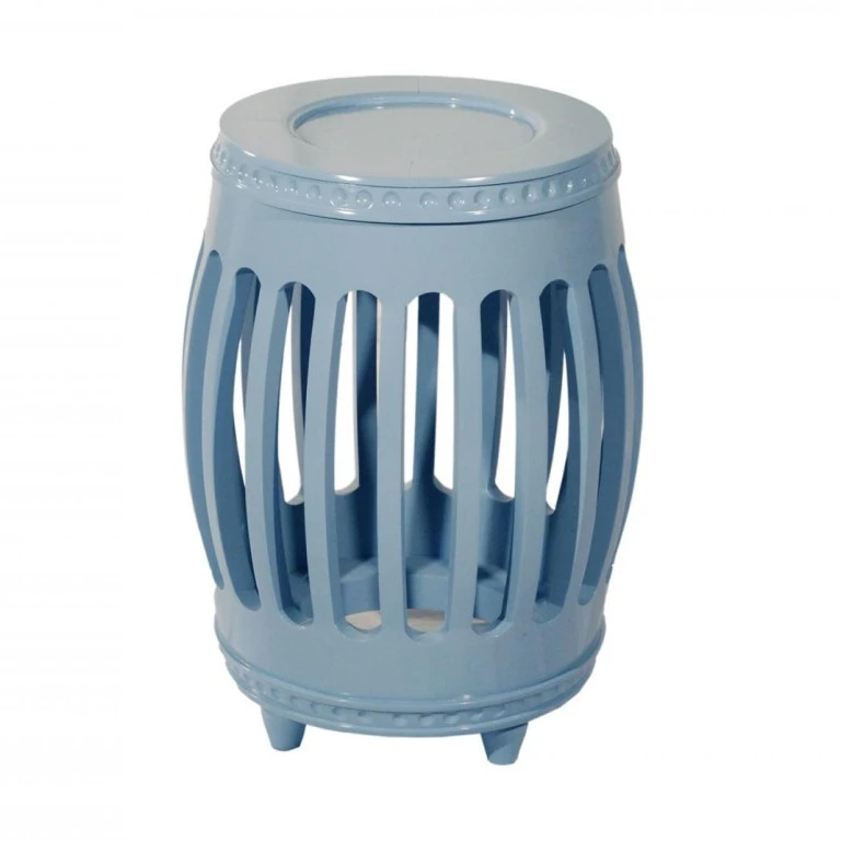 GARDEN SEAT - MADEIRA - LACA AZUL CLARO ST Mob - Locações de mobiliário para eventos