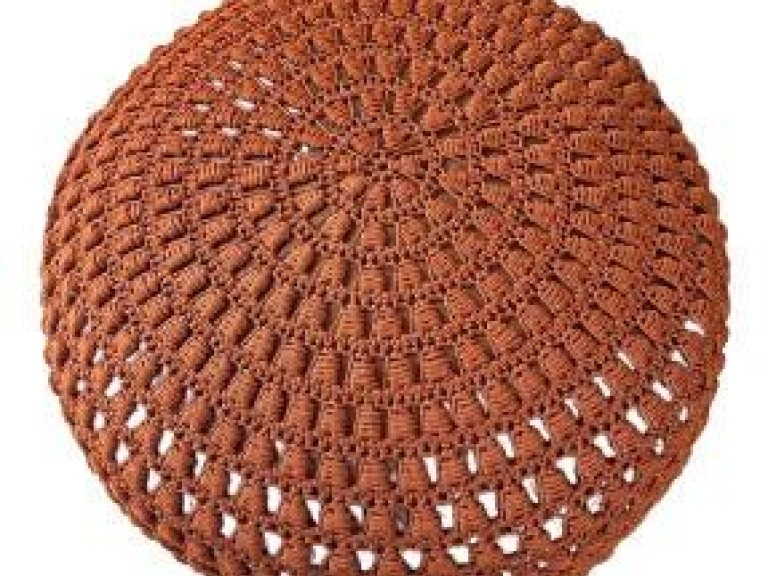 PUFF NOCI - TERRACOTA - TRAMAS FEITAS A MÃO ST Mob - Locações de mobiliário para eventos
