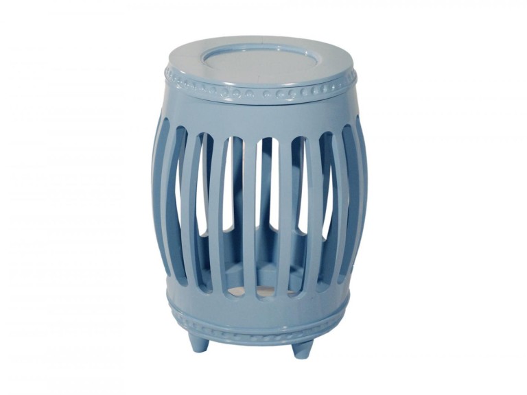 GARDEN SEAT - MADEIRA - LACA AZUL CLARO ST Mob - Locações de mobiliário para eventos