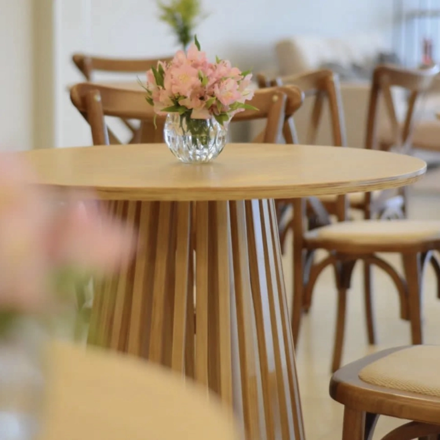 MESA ASTI - BISTRO BAIXA - MADEIRA - MEL ST Mob - Locações de mobiliário para eventos