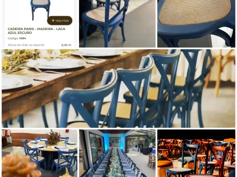 CADEIRA PARIS - MADEIRA - LACA AZUL ESCURO - 4 - ST Mob - Locações de mobiliário para eventos