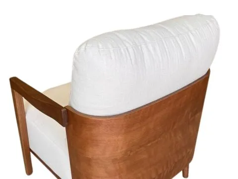 POLTRONA LISSONE - MADEIRA IMBUIA - ASSENTO E ENCOSTO OFF WHITE - 5 - ST Mob - Locações de mobiliário para eventos