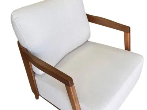 POLTRONA LISSONE - MADEIRA IMBUIA - ASSENTO E ENCOSTO OFF WHITE - 4 - ST Mob - Locações de mobiliário para eventos