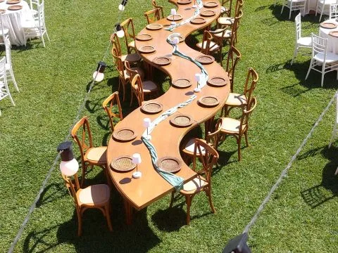 MESA VERONA - 4 MÓDULOS - MADEIRA IMBUIA - 1 - ST Mob - Locações de mobiliário para eventos