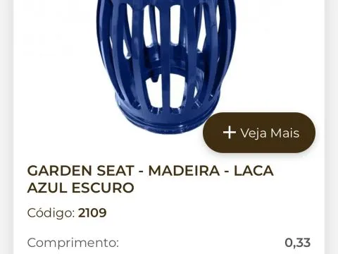 GARDEN SEAT - MADEIRA - LACA AZUL ESCURO - 2 - ST Mob - Locações de mobiliário para eventos
