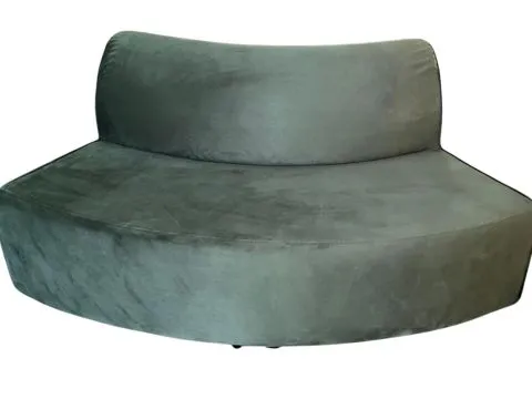 SOFÁ ALTAMURA - CURVO ABERTO - MODULAR - 1,70 - AVELUDADO - VERDE ESCURO - 7 - ST Mob - Locações de mobiliário para eventos