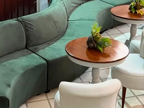 SOFÁ ALTAMURA - CURVO ABERTO - MODULAR - 1,70 - AVELUDADO - VERDE ESCURO - 2 - ST Mob - Locações de mobiliário para eventos