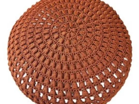 PUFF NOCI - TERRACOTA - TRAMAS FEITAS A MÃO - 1 - ST Mob - Locações de mobiliário para eventos