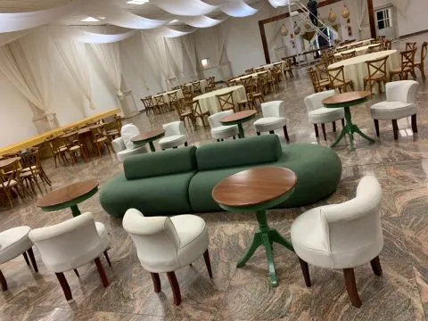 SOFÁ VELLETRI - VERDE ESCURO - MÓDULO ARREDONDADO DIREITO - 2 - ST Mob - Locações de mobiliário para eventos