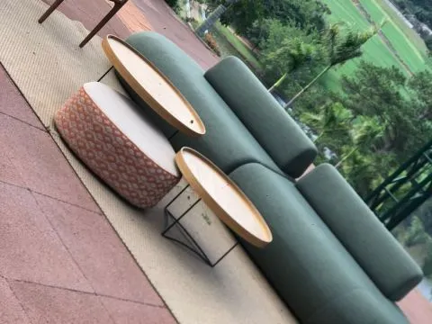SOFÁ VELLETRI - VERDE ESCURO - MÓDULO ARREDONDADO DIREITO - 1 - ST Mob - Locações de mobiliário para eventos