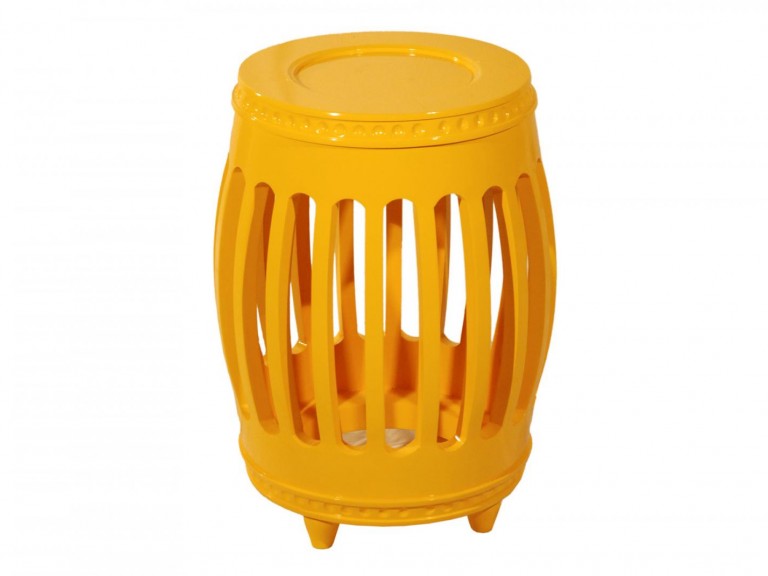 GARDEN SEAT - MADEIRA - LACA AMARELO ST Mob - Locações de mobiliário para eventos