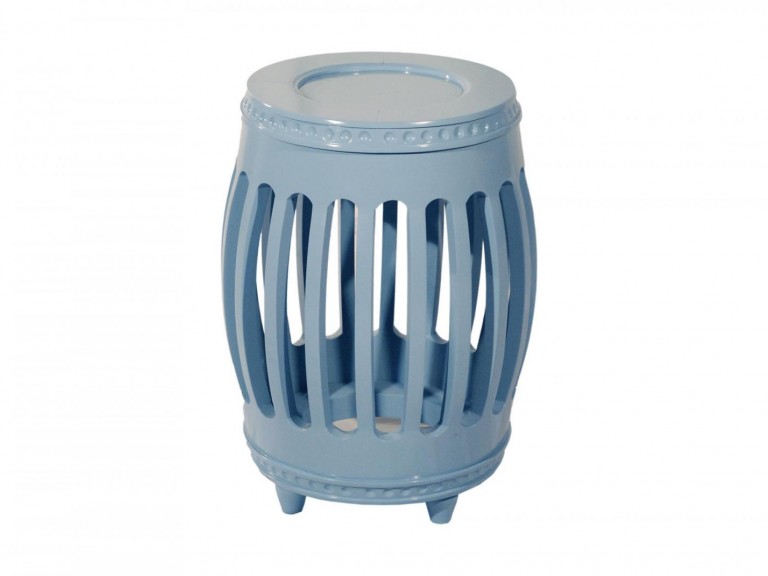 GARDEN SEAT - MADEIRA - LACA AZUL CLARO ST Mob - Locações de mobiliário para eventos