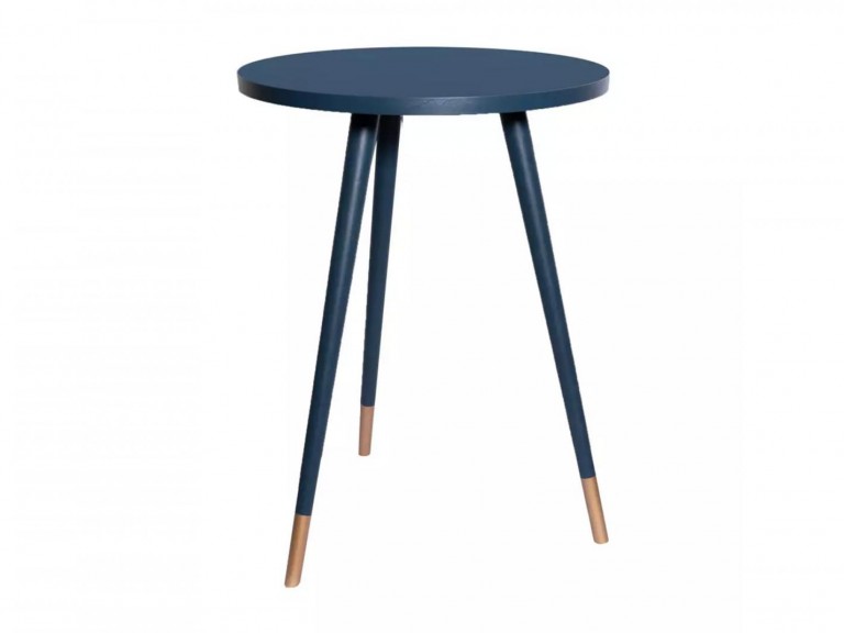 MESA MATERA - BISTRO ALTA  - MADEIRA - LACA AZUL - DET. DOURADO ST Mob - Locações de mobiliário para eventos